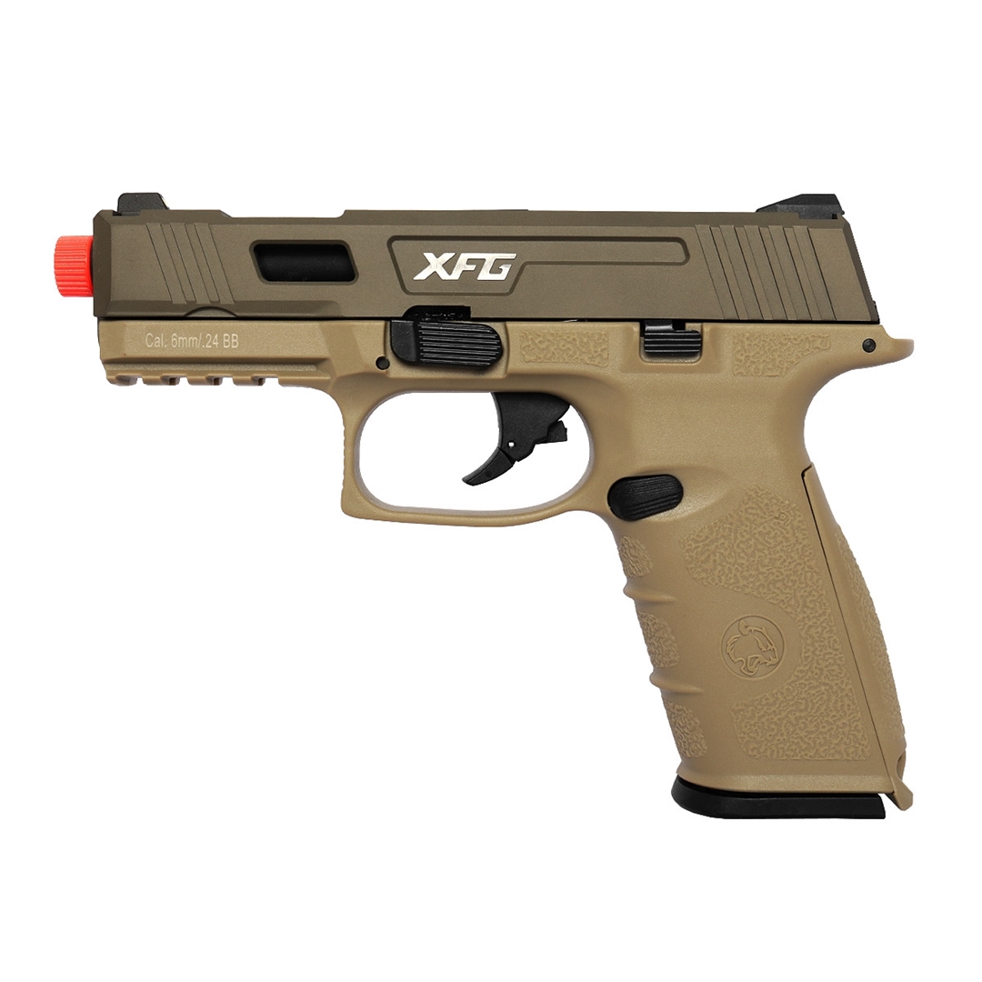 PISTOLA DE AIRSOFT A GÁS GBB ICS XFG TAN Hawk Airsoft